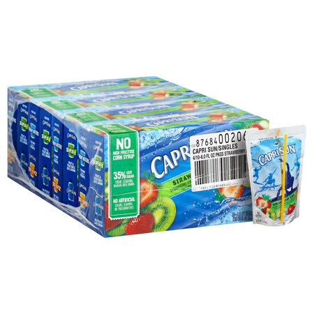 Capri Sun Beverage Strawberry Kiwi 6 fl. oz., PK40 10087684002060